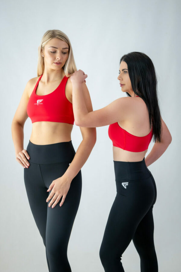 LuxeLift Sports Bra in Fiery Red - Image 2