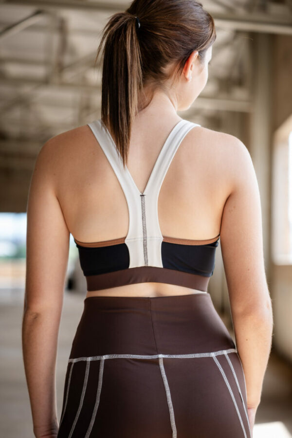 Mocha Elevate Zip Crop - Image 2